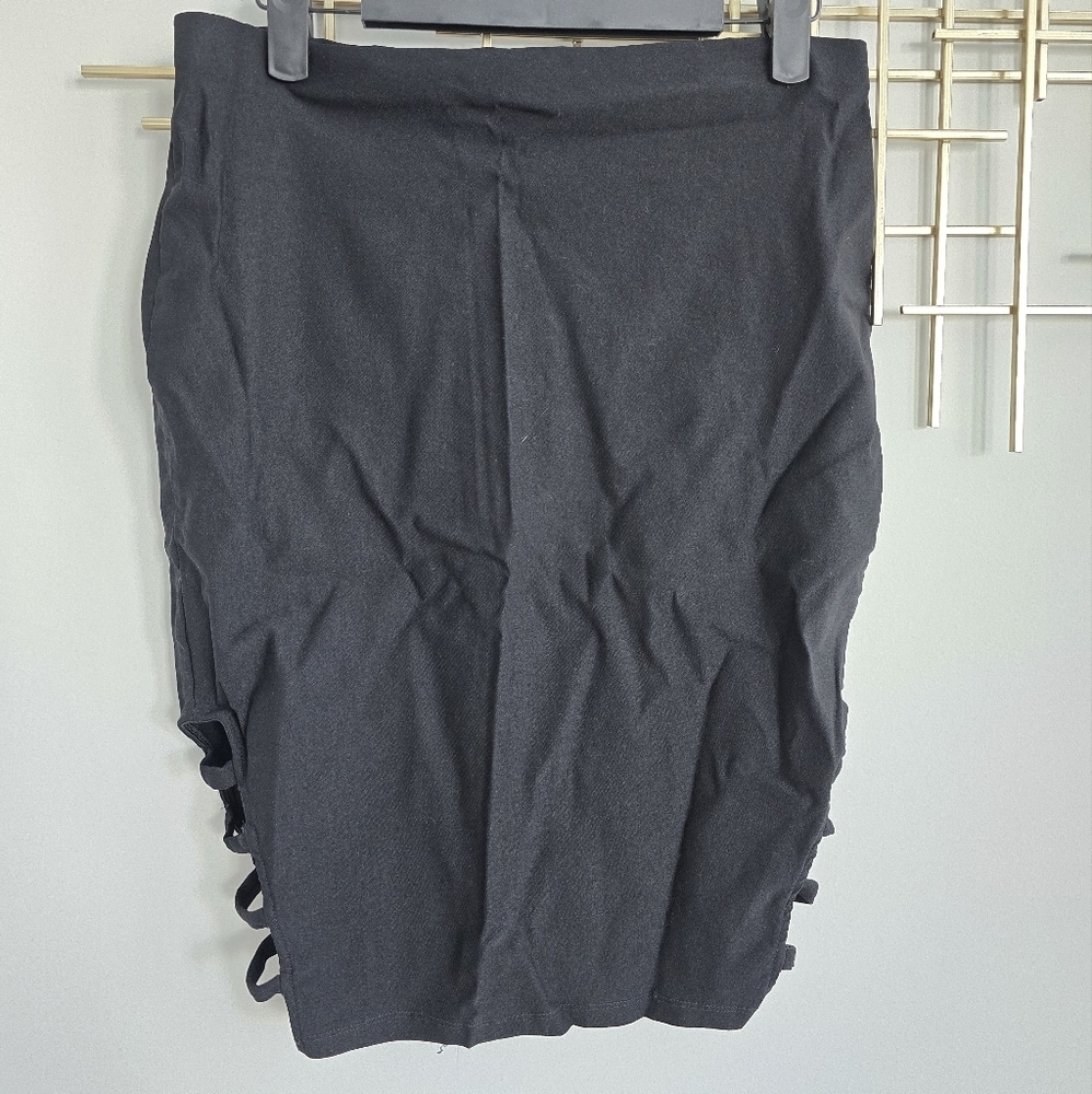 Charlotte Russe Black Skirt with Side Cut Out Details​